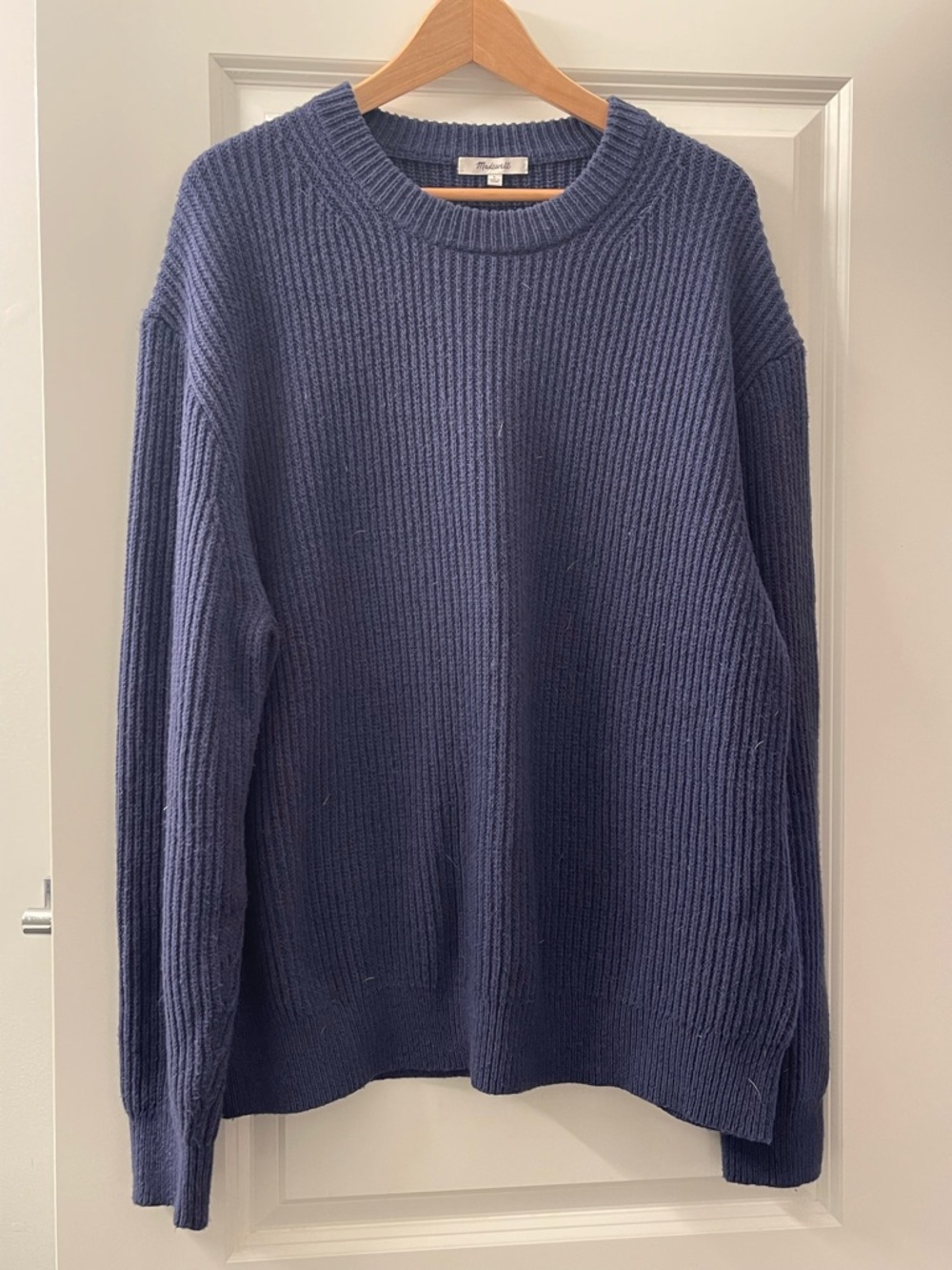 Madewell Navy Ribbed Crewneck Sweater